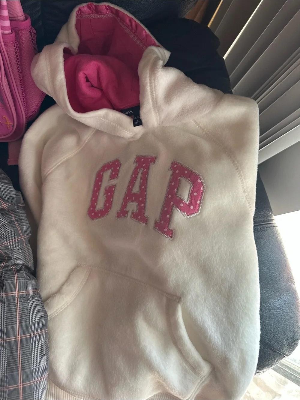 Bundle Hello Kitty Bright Pink Kids Backpack, Beverly Hill jacket and Gap hoodie